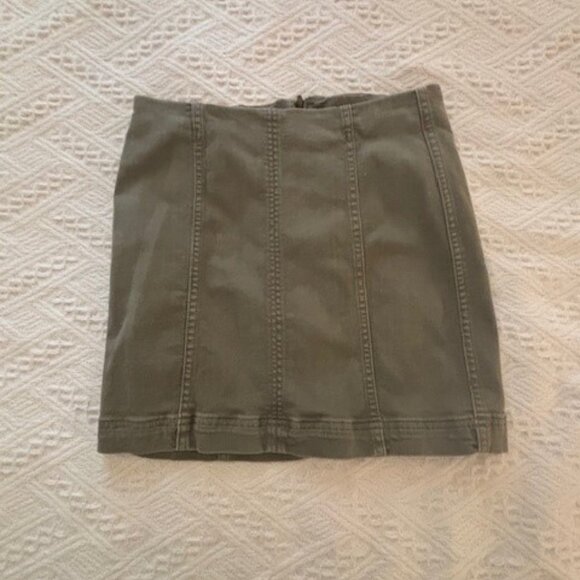 Free People Indigo mini skirt - Picture 1 of 3